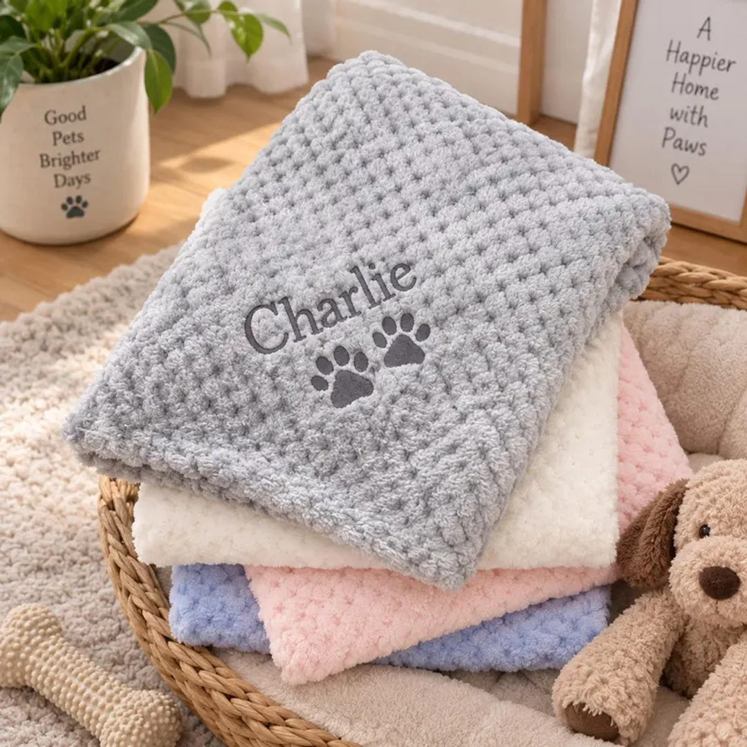 Personalized Coral Fleece Pet Blanket