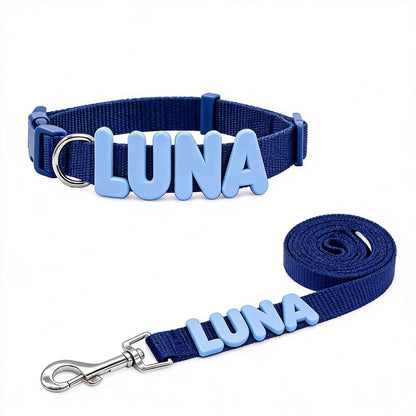 Personalized Letter Pet Leash and Collar Set