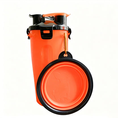 Portable 2-in-1 Pet Water & Food Cup for Outdoor