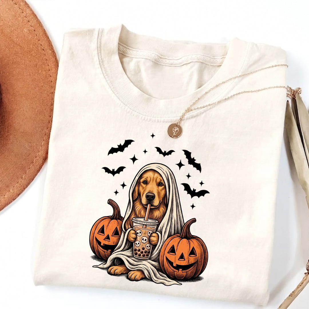 Puptailor Personalized Halloween Ghost Dog T-shirt