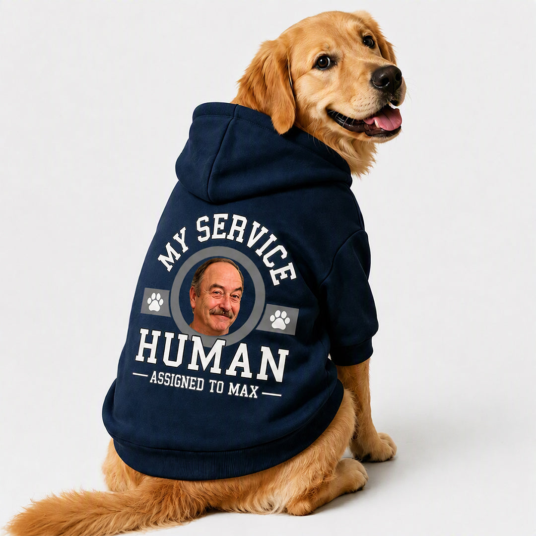 Personalized "My Service Human" Pet Hoodie
