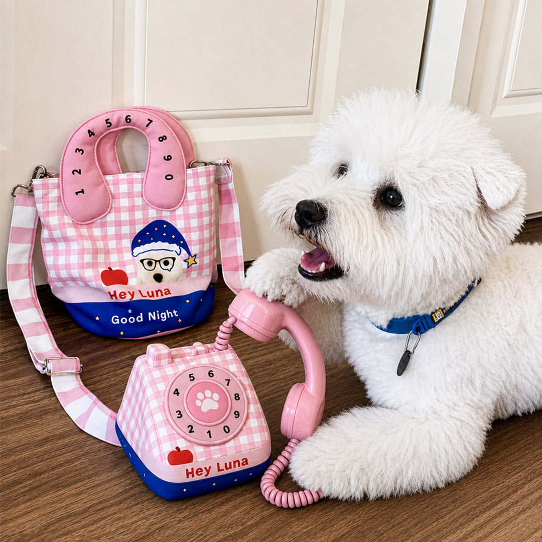 Personalized Pet Portrait  Canvas Handbag