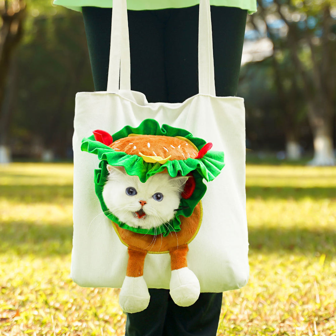 Personalized Embroidered Name Cute Cartoon Pet Tote Bag