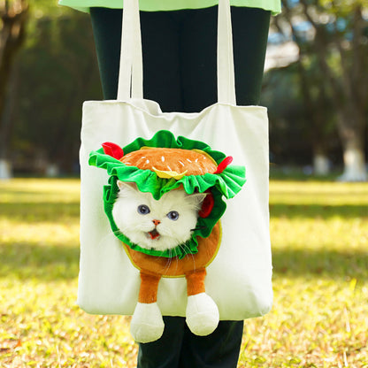 Personalized Embroidered Name Cute Cartoon Pet Tote Bag