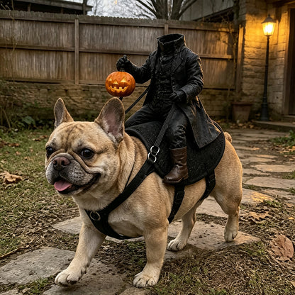 Puptailor Headless Horseman Pet Halloween Costume for Cat & Dog