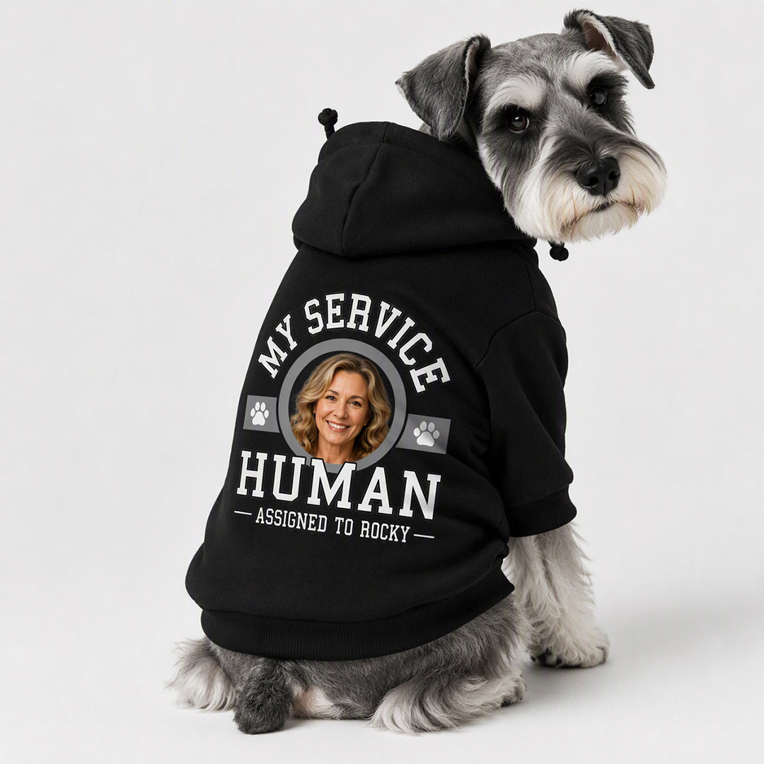 Personalized "My Service Human" Pet Hoodie