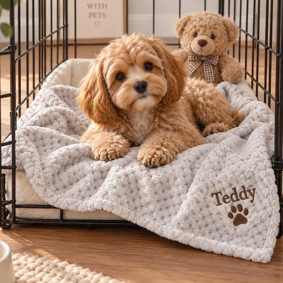 Personalized Coral Fleece Pet Blanket
