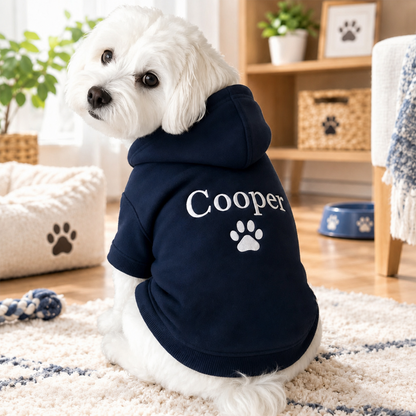Personalized Name Embroidered Pet Hoodie