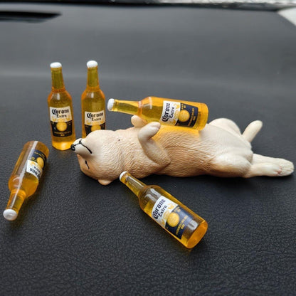 Puptailor Drunken Dog and Cat Car Ornament