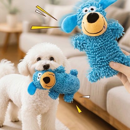Fluffy "Mop-Style" Plush Squeaky Dog Toy