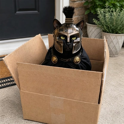 Puptailor Spartan Warrior Cat Costume
