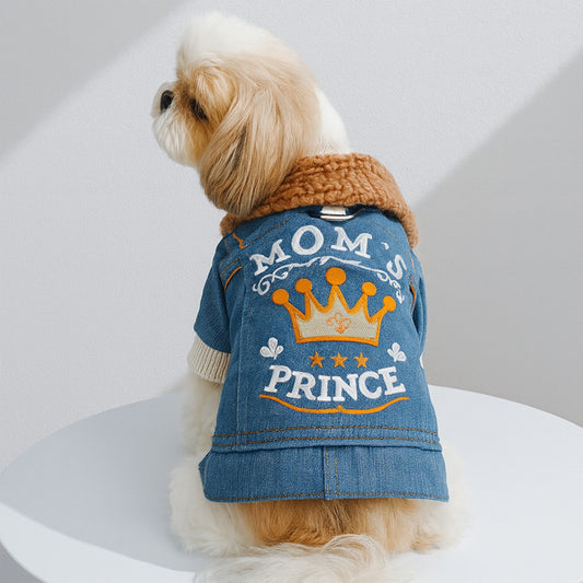 Mom's Prince — Sherpa-Collar Denim Jacket
