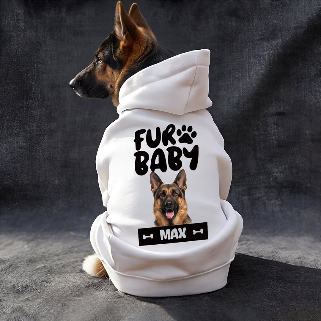 Personalized Dog Portrait & Name Stylish Hoodie
