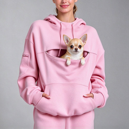 Travel Pet Carrier Hoodie with Sleep Mask Hood