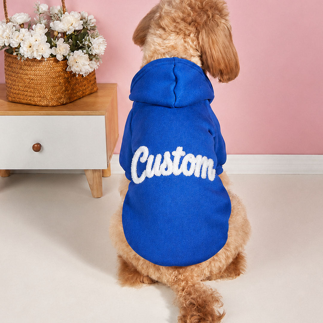 Personalized Solid-Color Warm Pet Hoodie