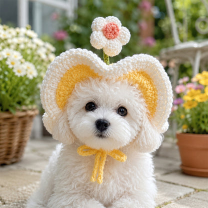 Personalized Initial Crochet Dog Hat