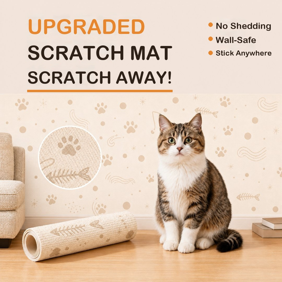 Puptailor Self-Adhesive Cat Scratch Mat — Cuttable Wall Protector Film That Saves Your Furniture