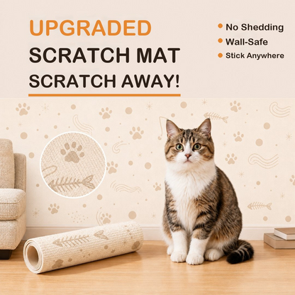 Puptailor Self-Adhesive Cat Scratch Mat — Cuttable Wall Protector Film That Saves Your Furniture