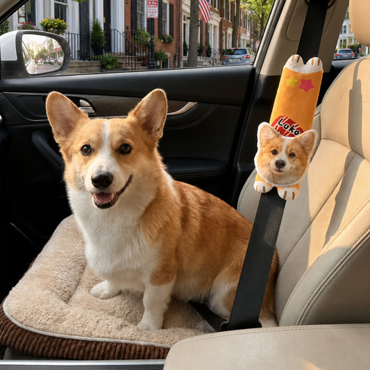 Personalized Pet Face Car Seatbelt Covers