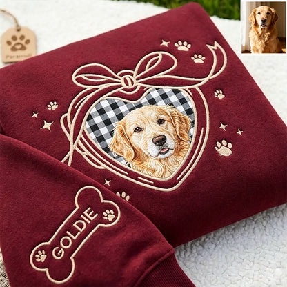 Puptailor Embroidered Pet Portrait And Name Sweatshirt