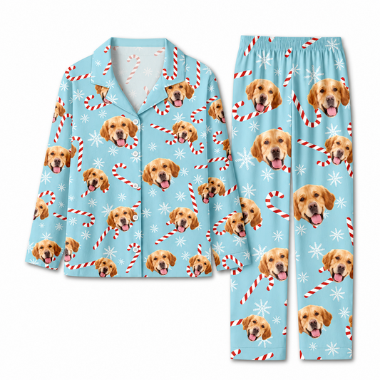 Custom All Over Pet Portrait Christmas Pajamas