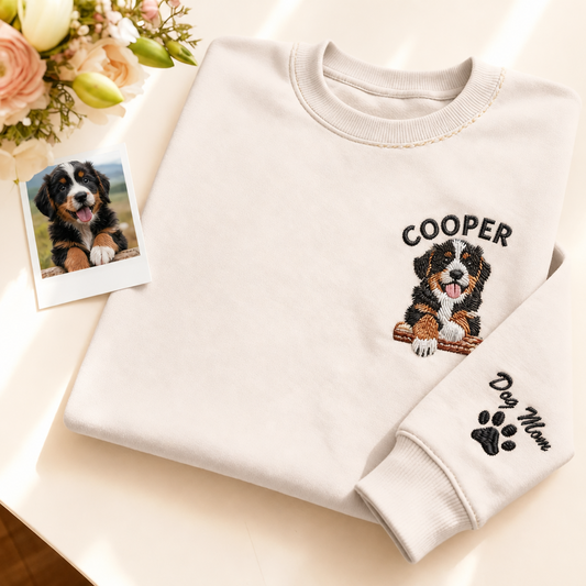 Puptailor Personalized Pet Photo Name Sweatshirt