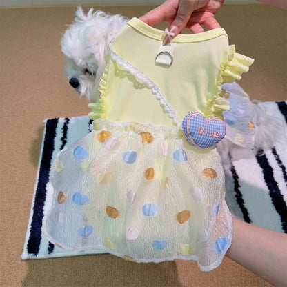 Personalized Polka-Dot Tulle Dog Dress