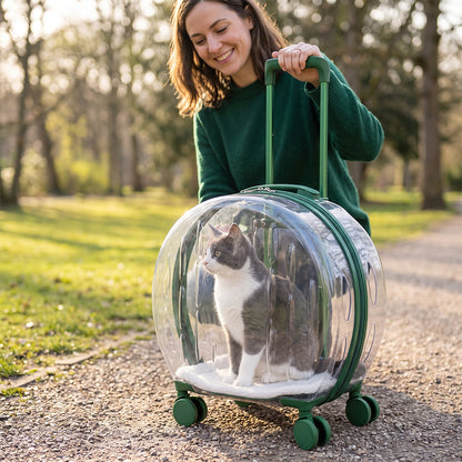 Pet Trolley With Wheels Rolling Carrier