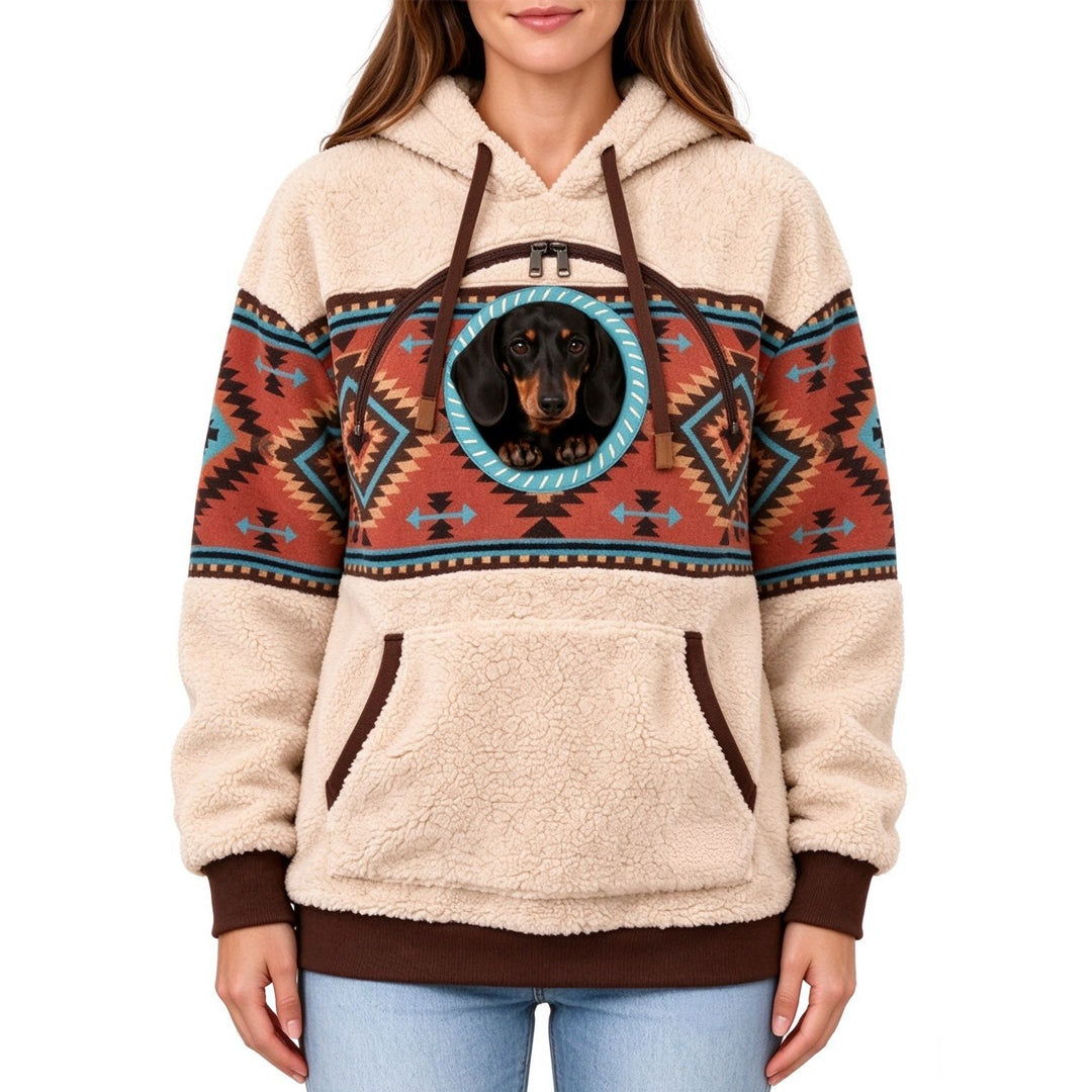 Western Cowboy-Style Pet Carrier Hoodie