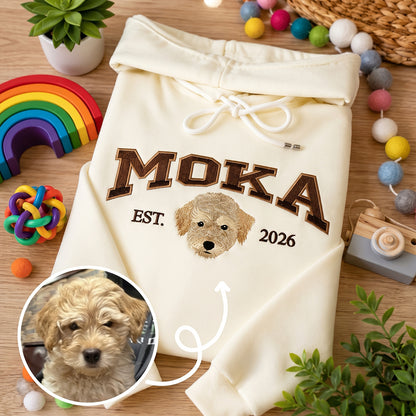 Puptailor Personalized Embroidered Pet Portrait Hoodie