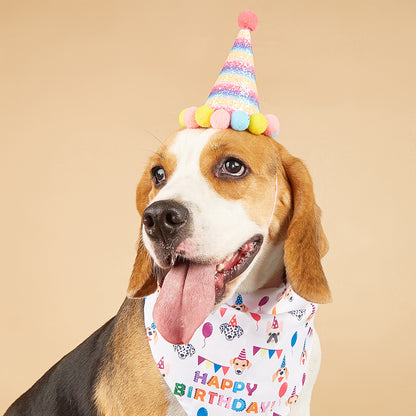 Pet Birthday Hat & Bandana Set