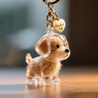 Personalized Pet Hair Keepsake Keychain