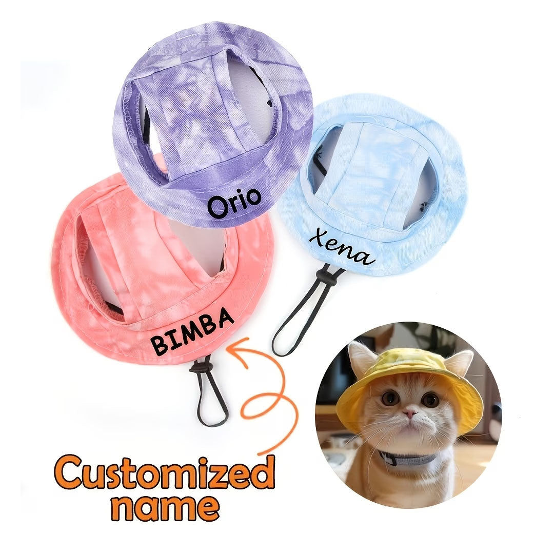 Personalized Custom Pet Summer Tie-Dye Sun Hat
