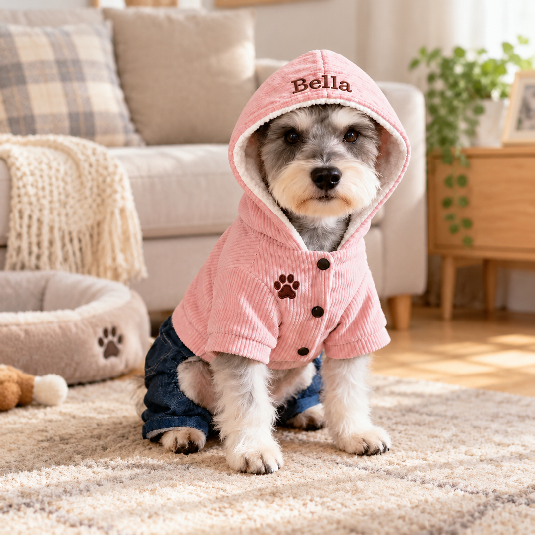 Personalized Corduroy Denim Dog Overalls