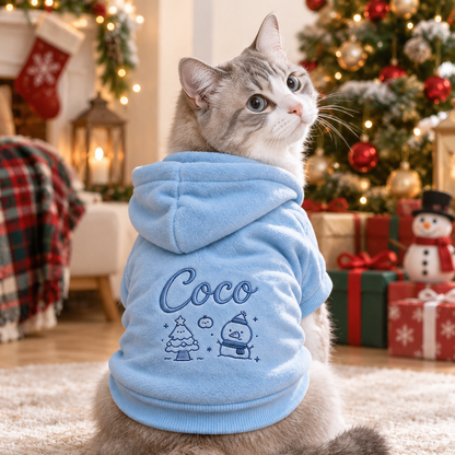 Personalized Embroidered Christmas Pet Hoodie
