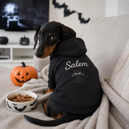 Puptailor Personalized Embroidered Halloween & Name Pet Hoodie