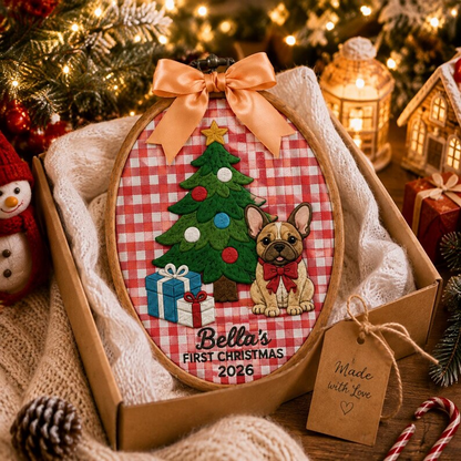 Custom Pet's First Christmas 2026 Ornament