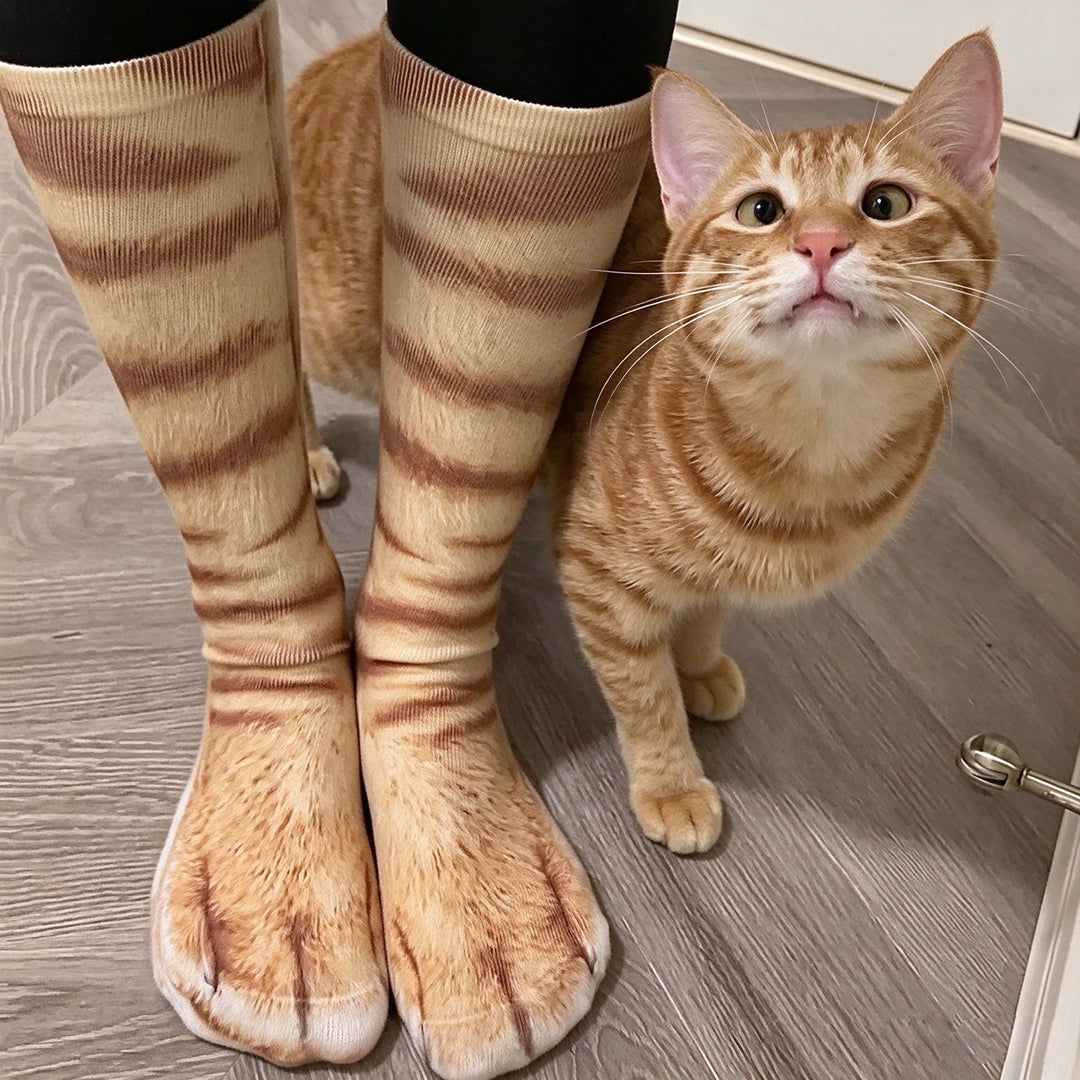 3D Cat & Dog Paw Print Socks