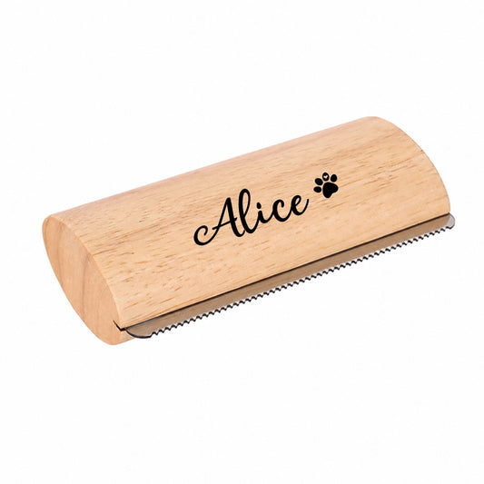 Custom Name Wooden Pet Deshedding Brush