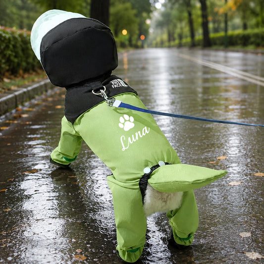 Personalized Full-Coverage Dog Raincoat