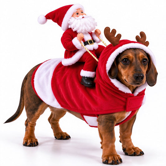 Santa's Sleigh Rider Dog Costume