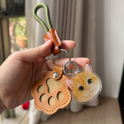 Personalized Cat & Dog Photo & Fur Collection Keychain