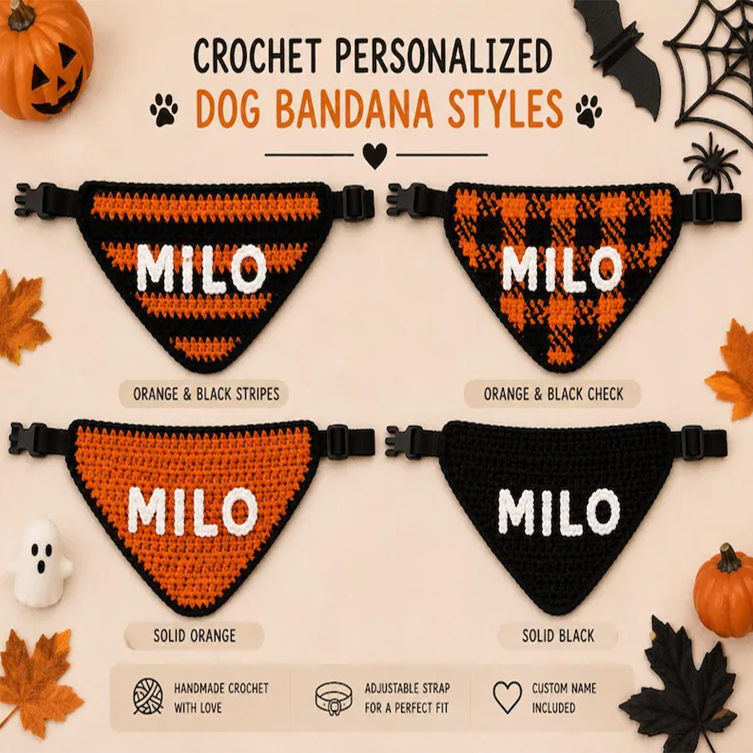 Puptailor Personalized Halloween Pet Bandana