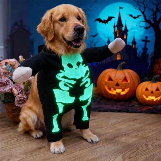 Glow-in-the-Dark Dino Bones Dog Costume