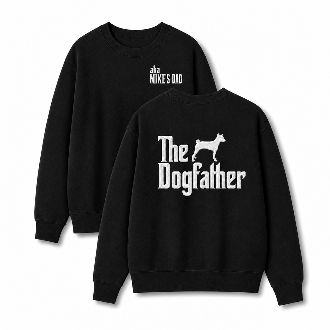 Personalized Dogfather Embroidered Sweatshirt