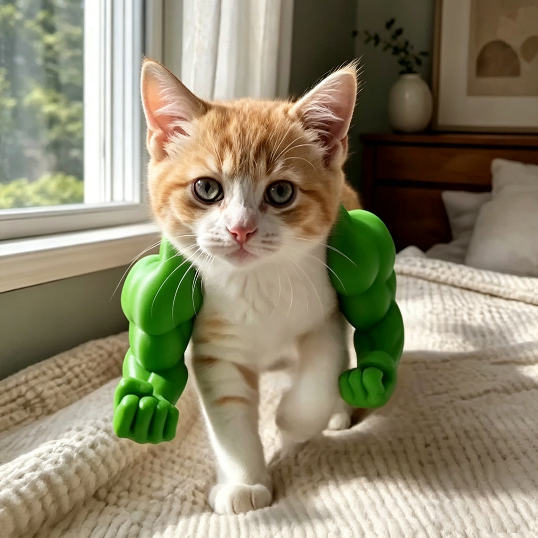 Puptailor Funny 3D-Printed Muscular Arms for Pets