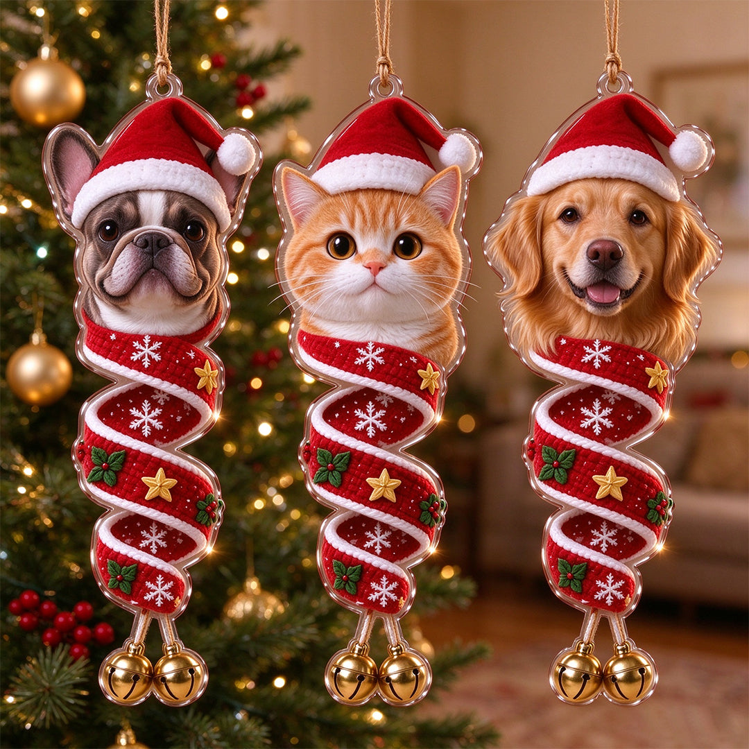 Custom Knit-Look Pet Christmas Ornament