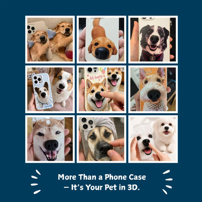 Puptailor Personalized Pet Dog Photo Phone Case with 3D Squishy Nose