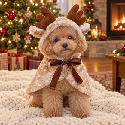 Reindeer Cape Costume for Small Dogs & Cats
