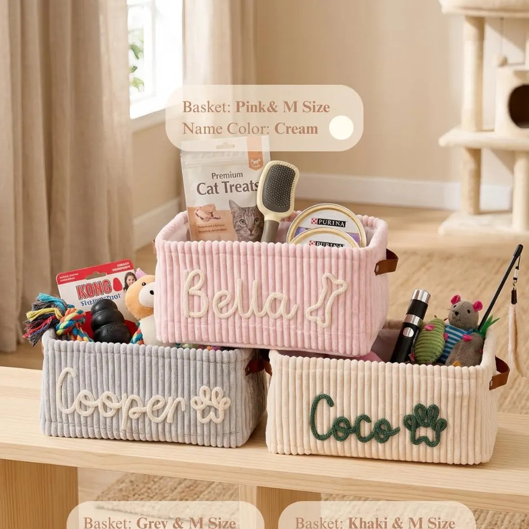 Puptailor Personalized Pet Toy Basket